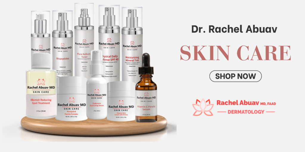 Abuav Brand skincare Products and "SHOP NOW" text